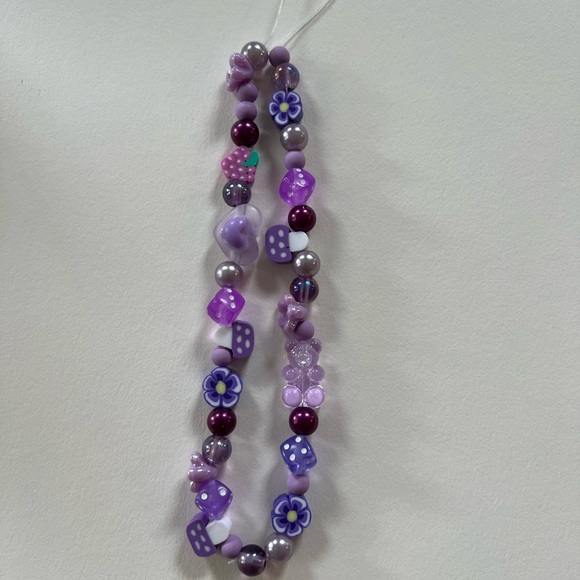 Handmade Accessories - Purple 💜😈 Beaded Phone Charm